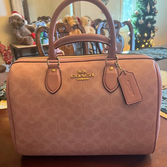 Coach Handbags - NWT COACH Large Rowan in Powder Pink!
